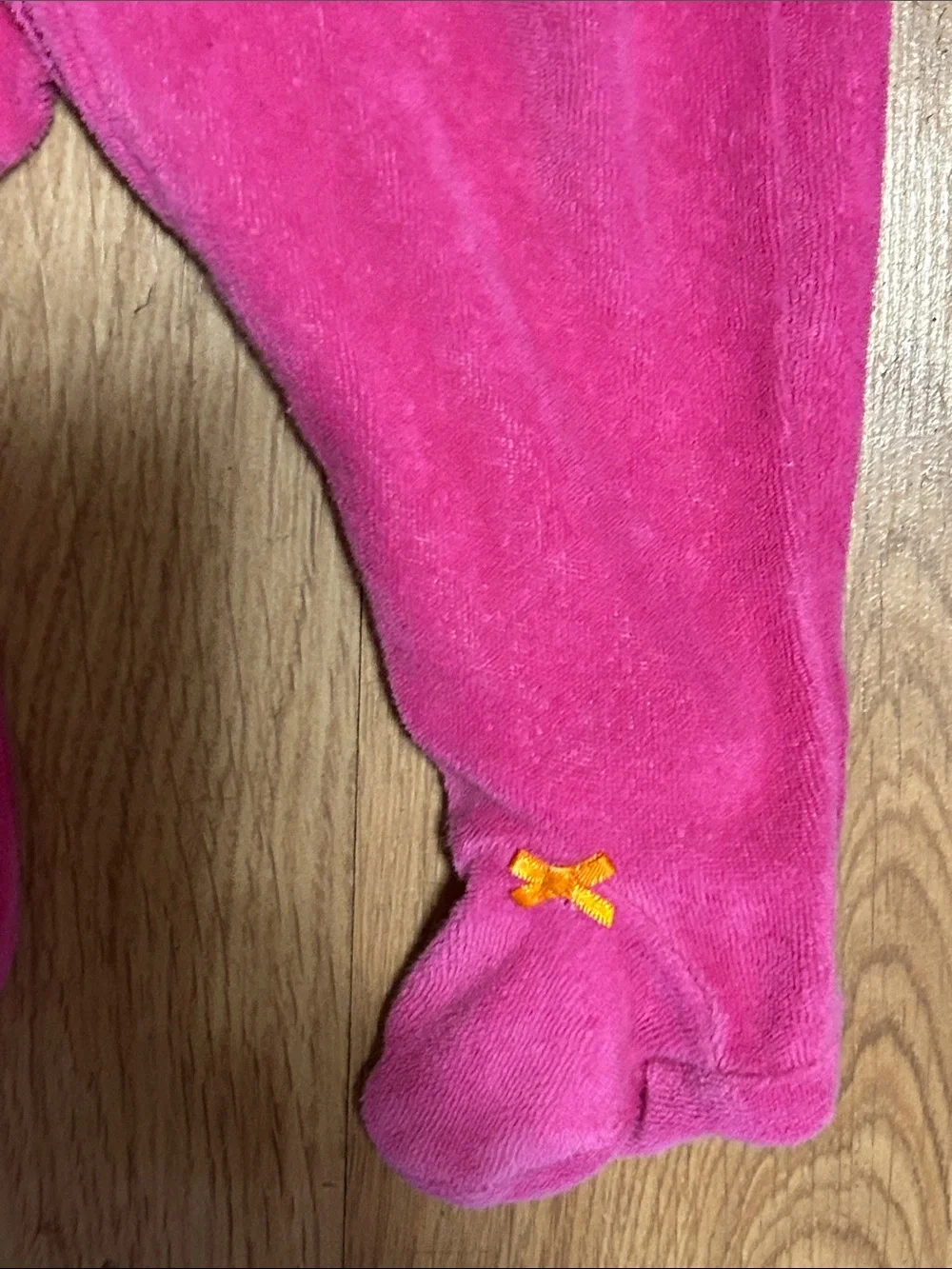 Carter's Bright Pink Cupcake Fleece Footed One-Piece Size 6 Months